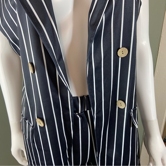 Women’s PinStriped Pants Wrap Vest Belt Suit Set M/L - Picture 10 of 14
